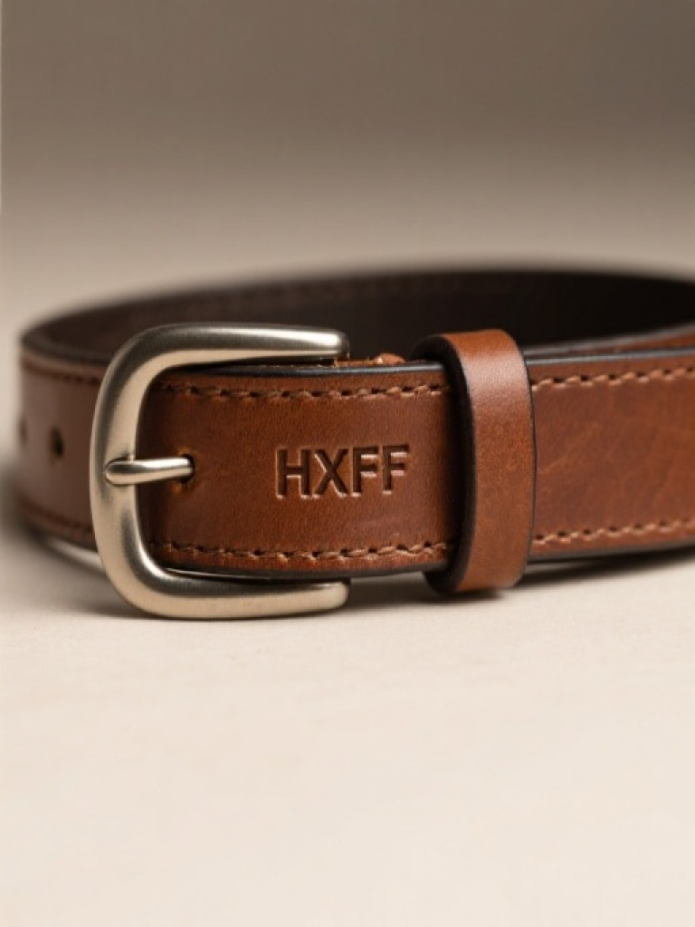 HXFF Classic Stirrup Buckle Belt - Brown Leather