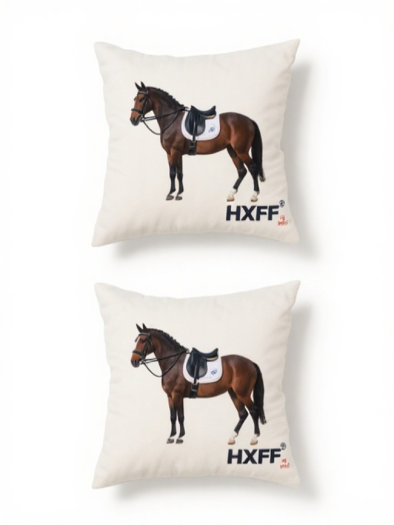 HXFF Equestrian Themed Throw Pillow Set