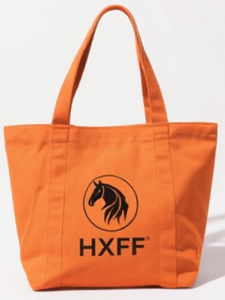 HXFF Orange Equestrian Tote Bag