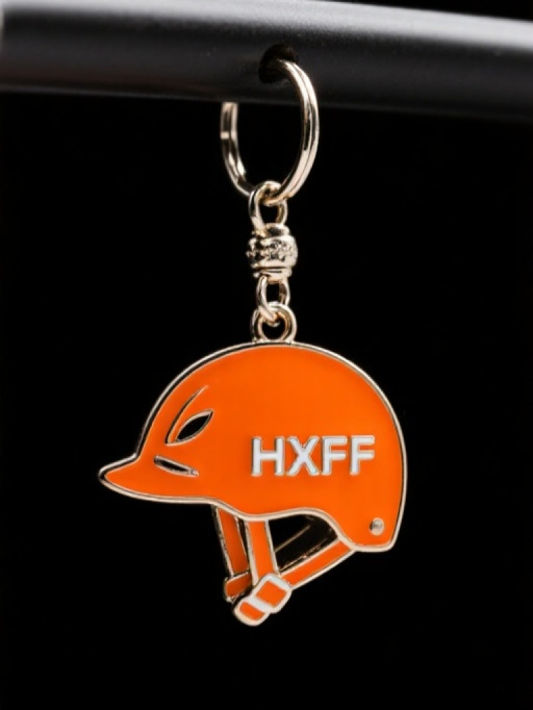 HXFF Hermès Orange Riding Helmet Charm