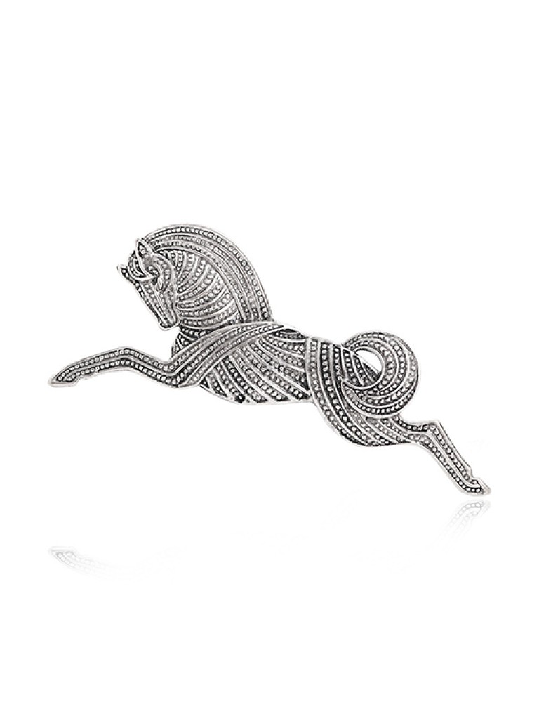 Vintage Horse Brooches-silver