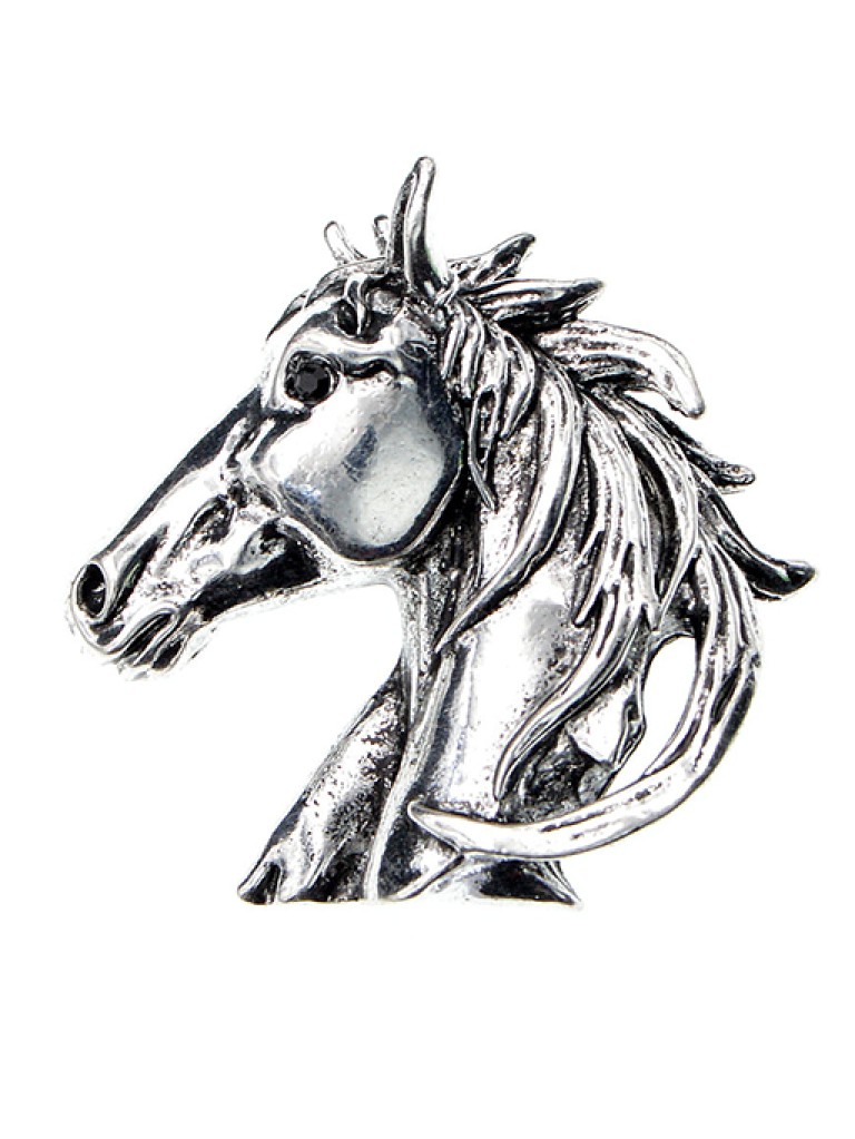 Women's Big Horse Head Pin Brooches