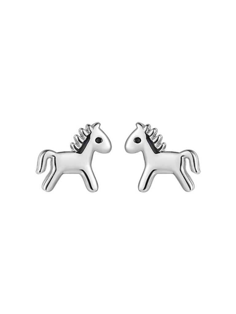 925 Sterling Silver Horse Earrings