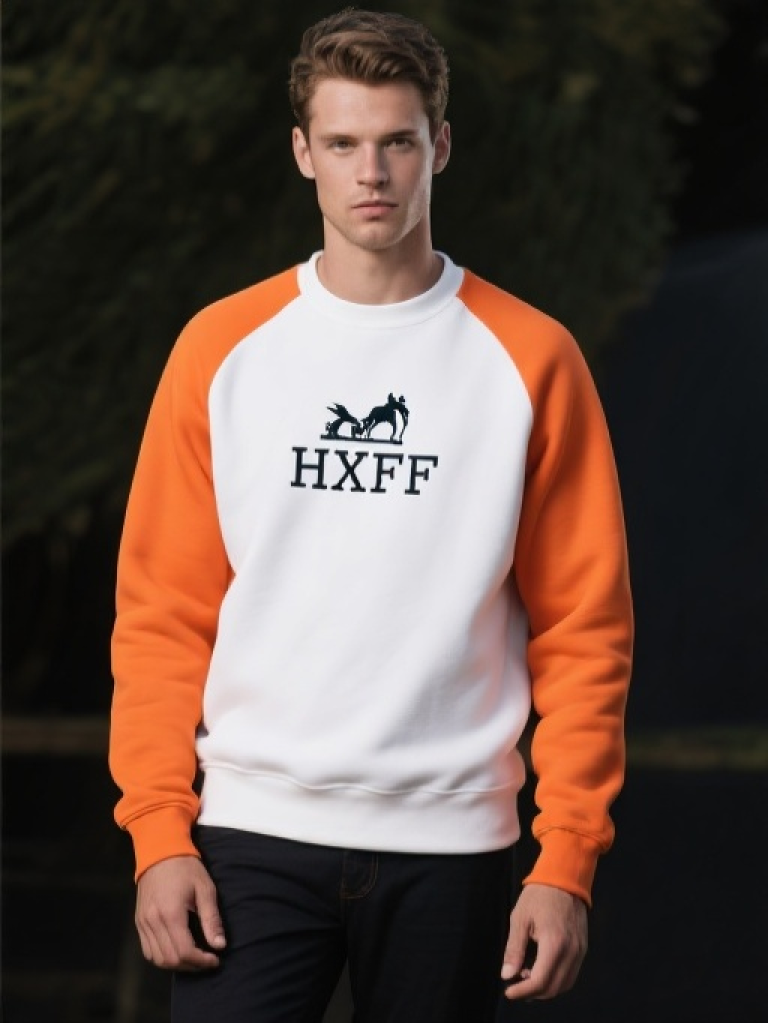 HXFF Men's Equestrian Portrait Sweatshirts