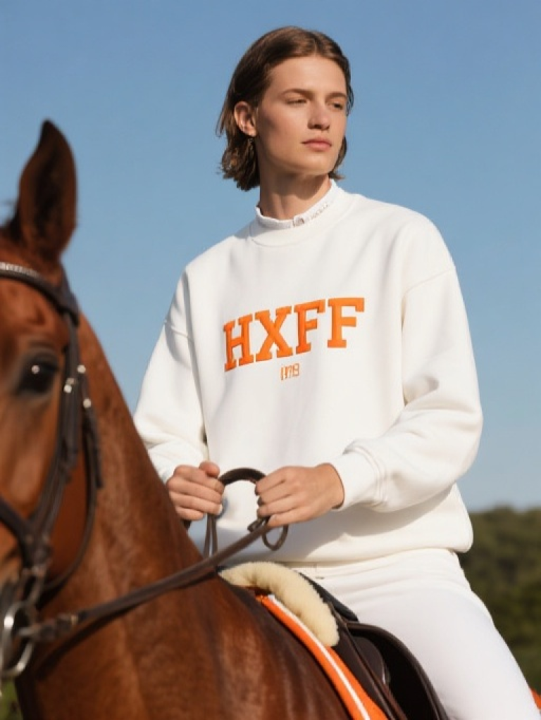 HXFF Men's Graphic Crewneck Sweatshirt
