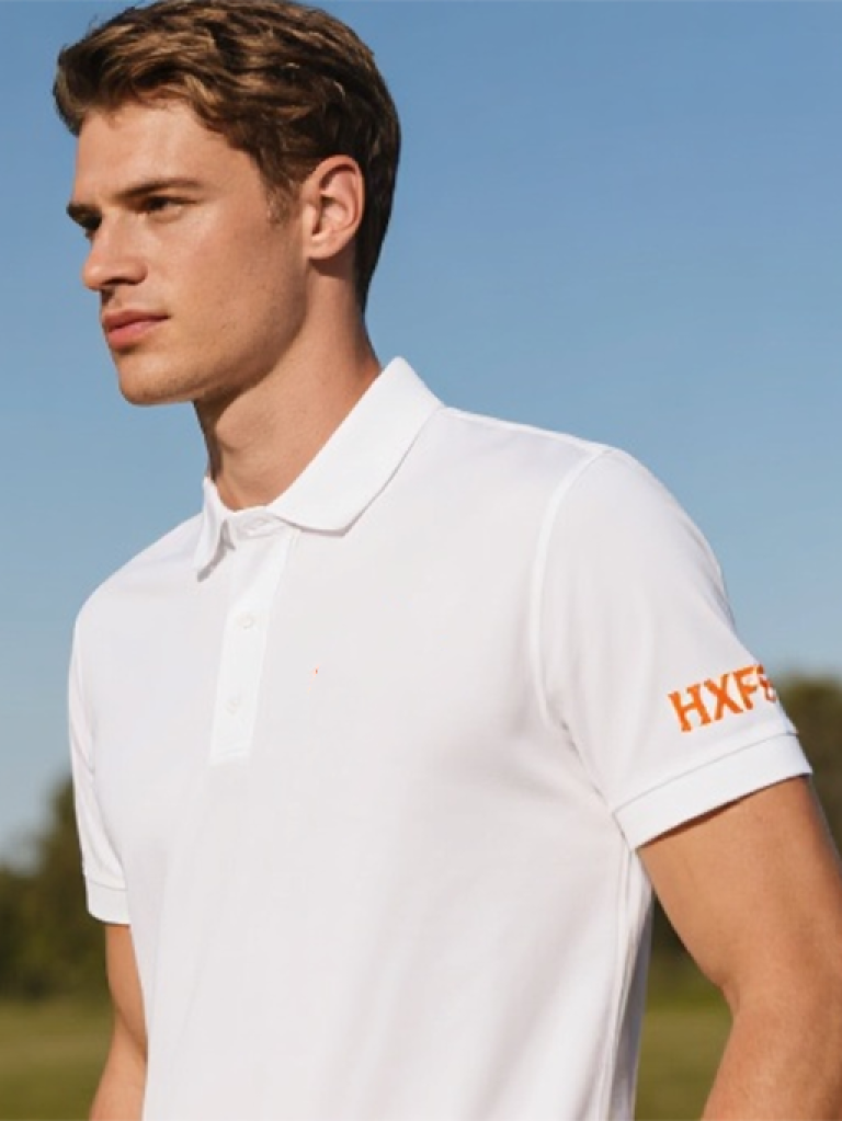 HXFF Men's  Equestrian Short Sleeve Polo shirts