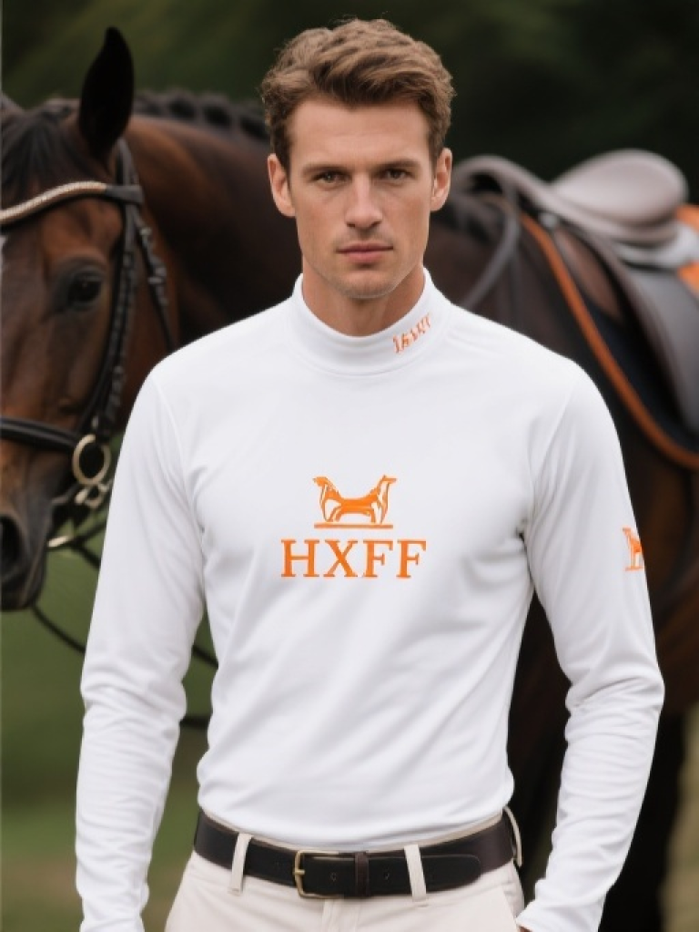 HXFF Men's Premium Equestrian Long Sleeve Base Layer