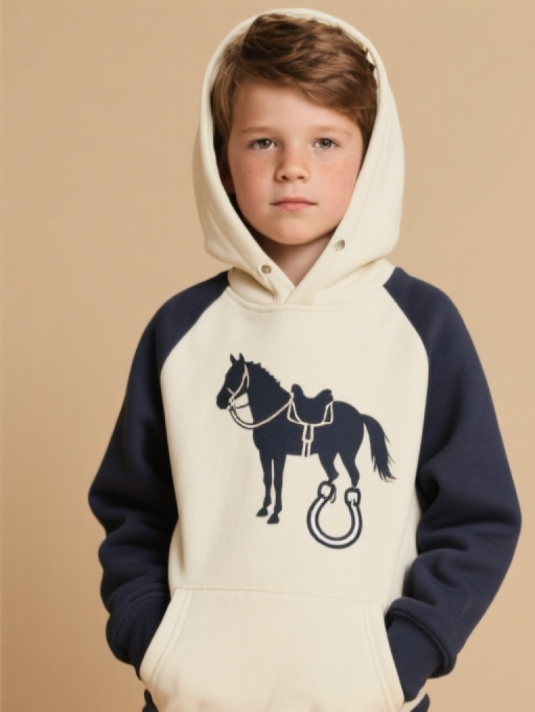 Young Rider Boys' Horse Silhouette & Bit Hoodie