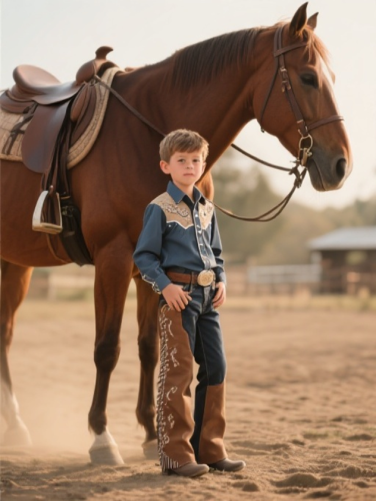 HXFF Boys' Western Equestrian Pants
