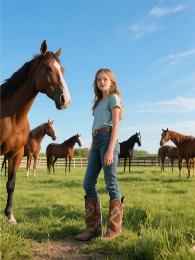 HXFF Girls' Western Riding Pants