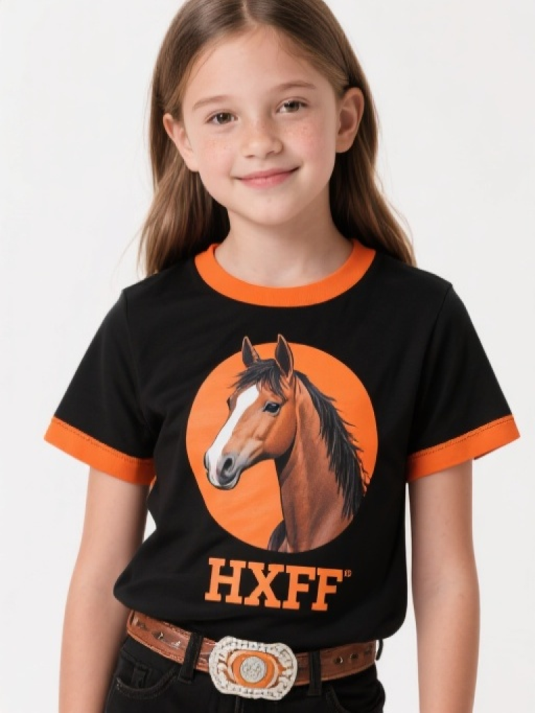HXFF Girls' Western Pony Tee