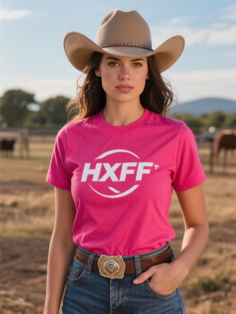 HXFF Women's Western Cowboy Portrait Tee