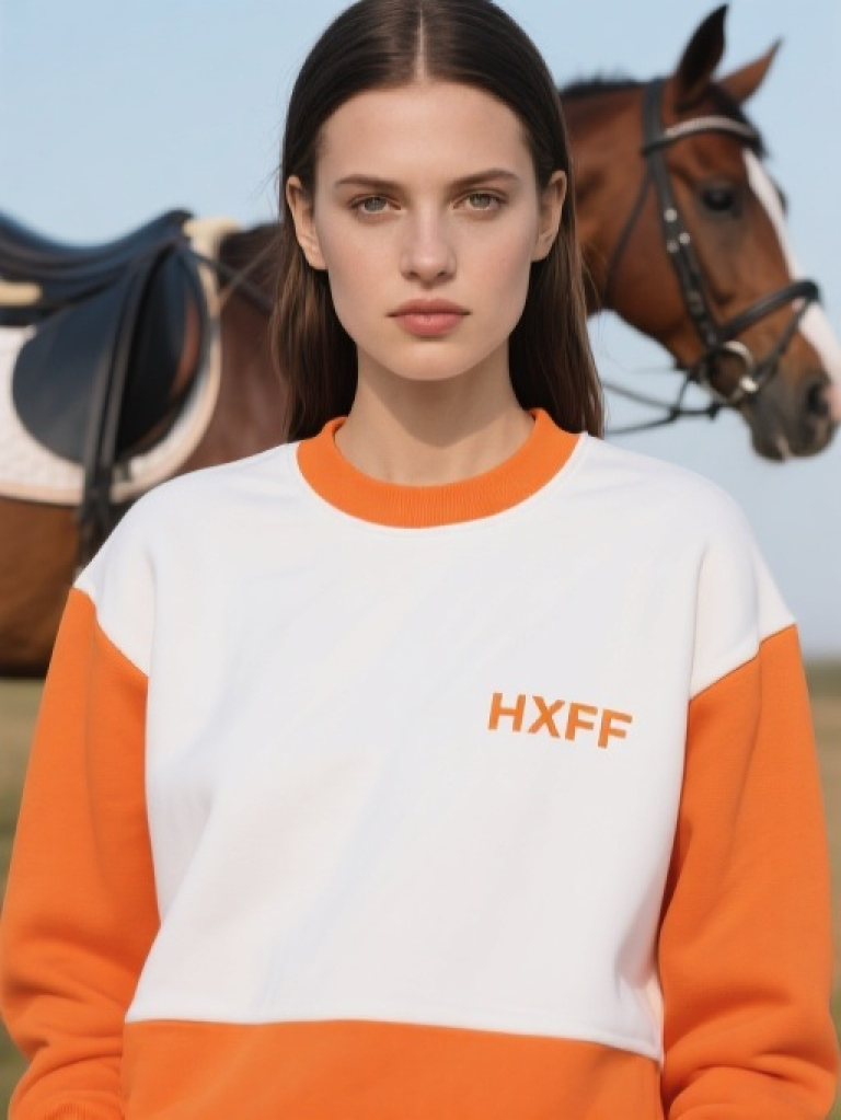HXFF Women's Equestrian Portrait Sweatshirt