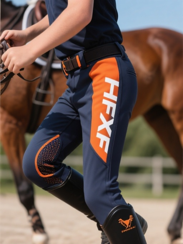 HXFF Boys' Lightweight Breathable Equestrian Pants