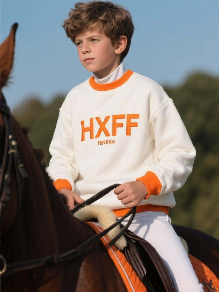 HXFF Boys' Premium Horse Riding Sweatshirt