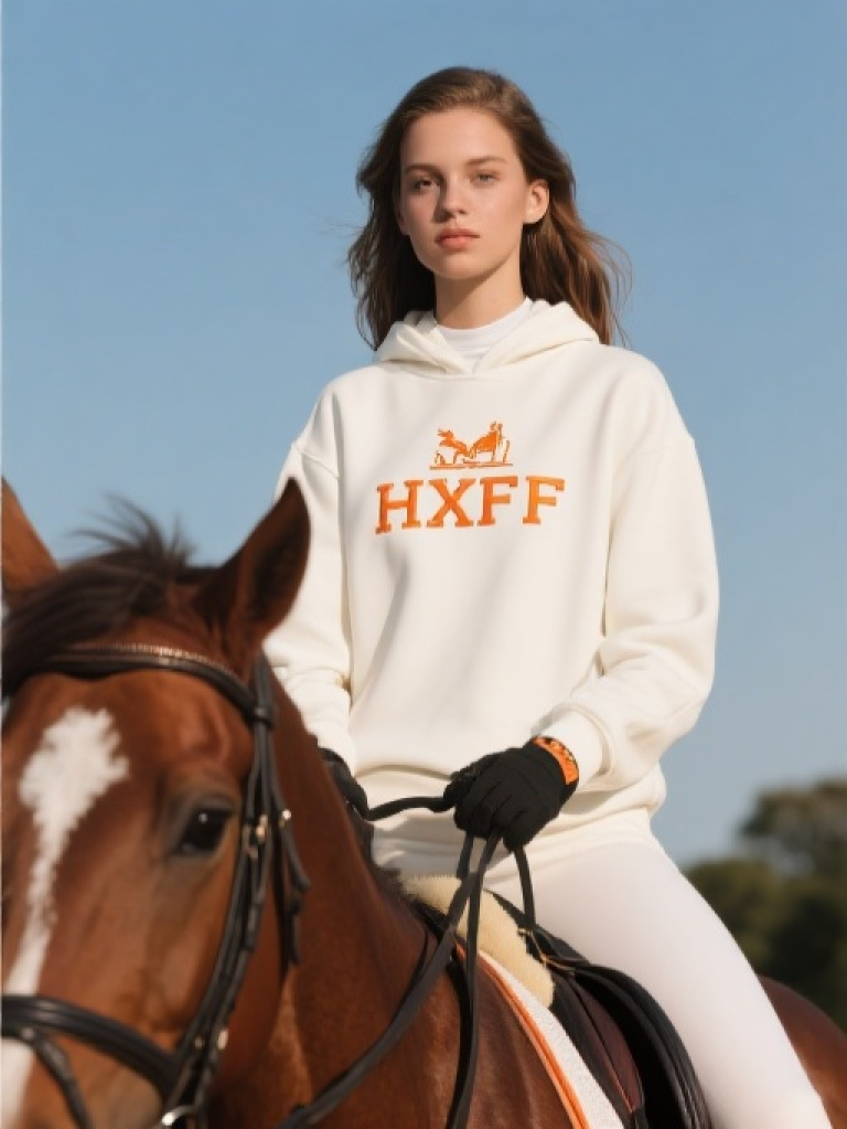 HXFF Girls' Premium Horse Riding Sweatshirt