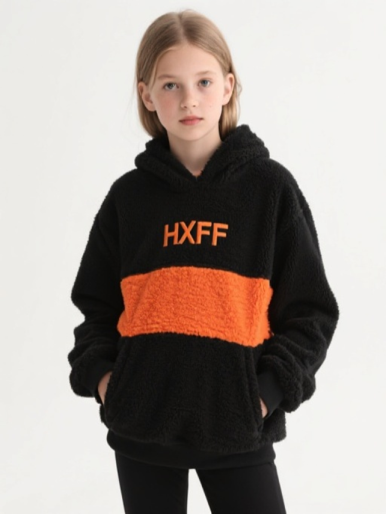 HXFF Kids Girl's Classic Equestrian Teddy Sweatshirt