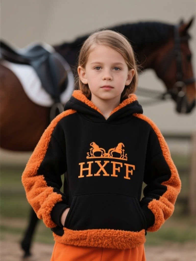 HXFF Kids Premium Equestrian Teddy Hoodies