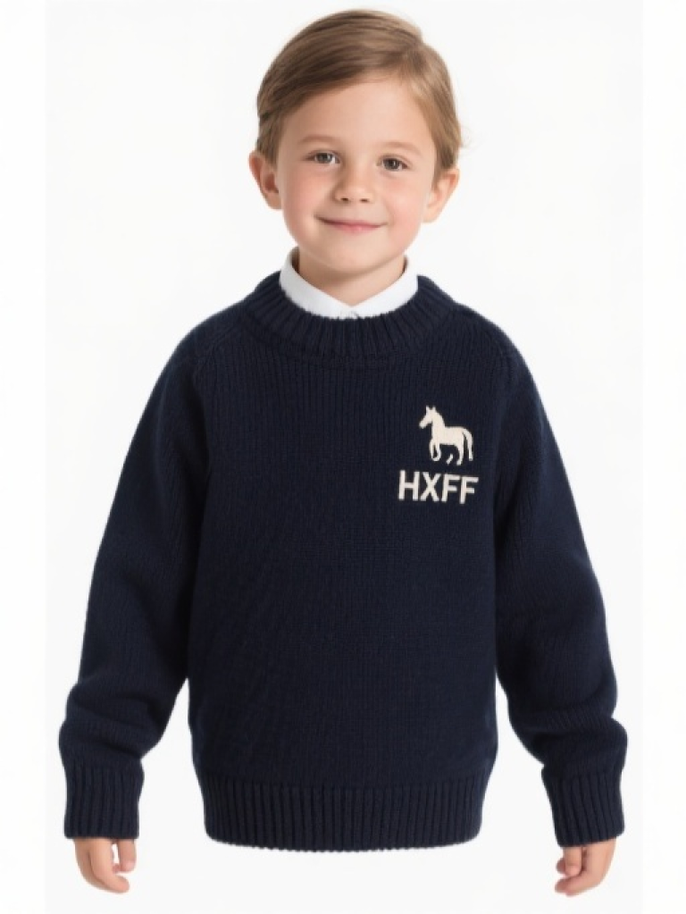 Kids' Equestrian Wool Blend Sweater